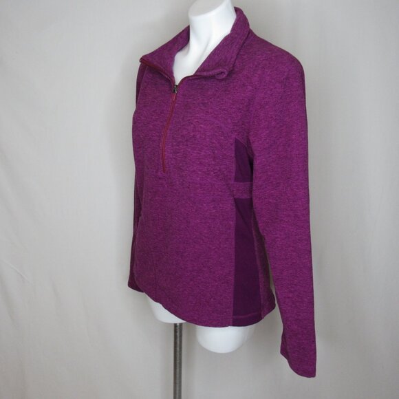 Prana DREA Berry Pink 1/2 Zip Performance Fleece Sweatshirt Women's XL Xlarge - Picture 2 of 8